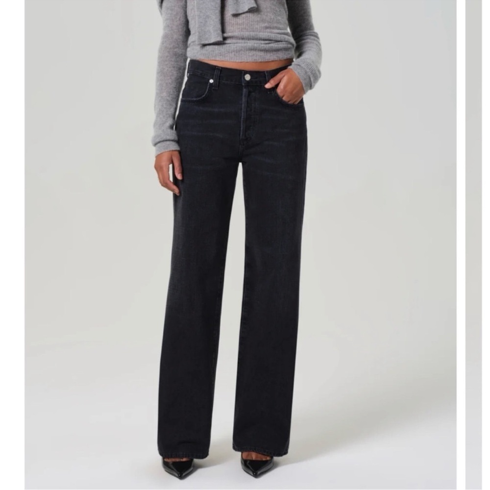 Citizens of Humanity Annina Wide-Leg Trousers Jeans Prophecy Black 25